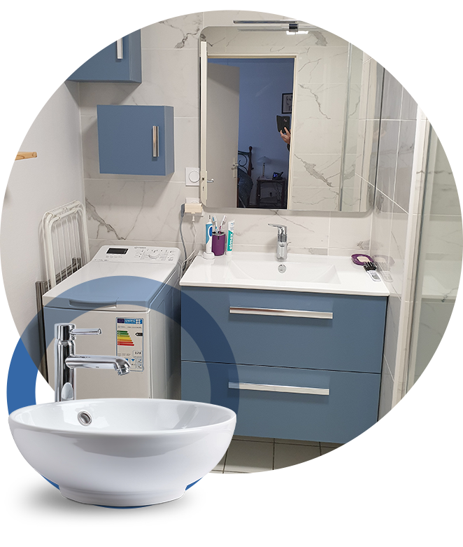 Salle de bain clé en main à Elven