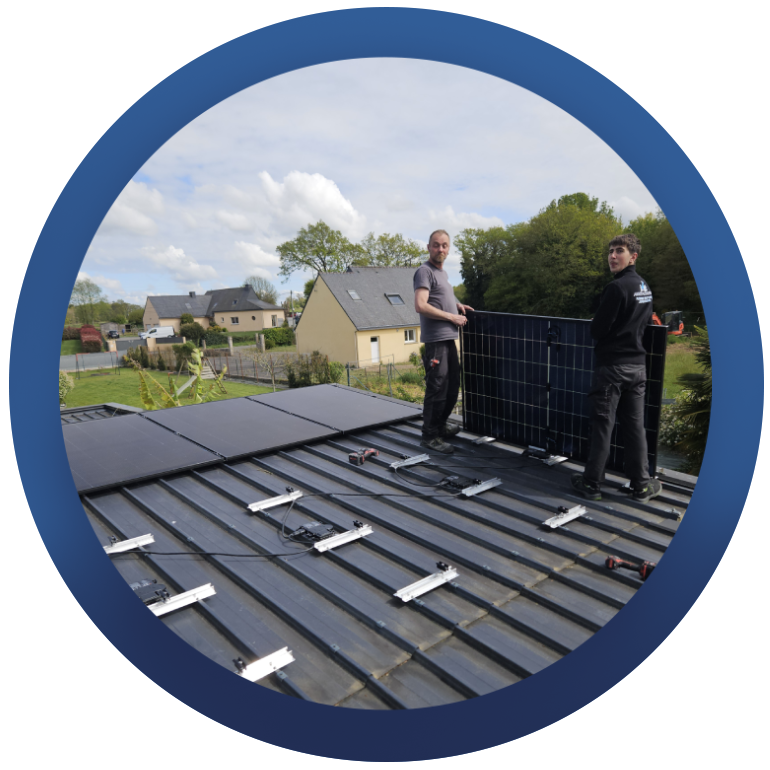 Installation de panneaux solaires dans le Morbihan